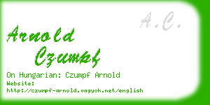 arnold czumpf business card